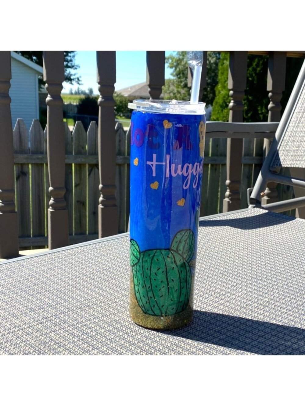 30 Oz Skinny Stainless Steel Custom Made 'Cactus-Not A Hugger Tumbler-New